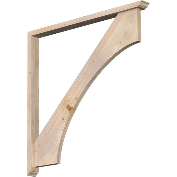 Ekena Millwork Westlake Traditional Smooth Bracket w/ Offset Brace, Douglas Fir, 3 1/2"W x 44"D x 44"H BKT0402X44X44WTL01SDF - main